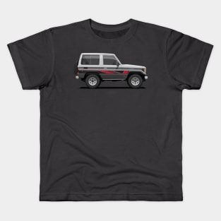 Land Cruiser 70 SWB Silver - Grey (BJ71V) Kids T-Shirt